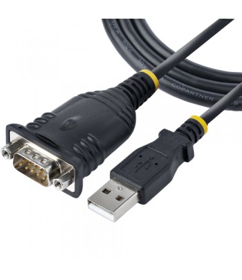 StarTech.com 3ft (1m) USB to Serial Cable, DB9 Male RS232 to USB Converter, Prolific IC, USB to Serial Adapter for PLC/Printer/S