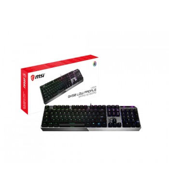MSI VIGOR GK50 LOW PROFILE Mechanical Gaming Keyboard 'US-Layout, KAILH Low-Profile Switches, Multi-Layer RGB LED Backlit, Tact