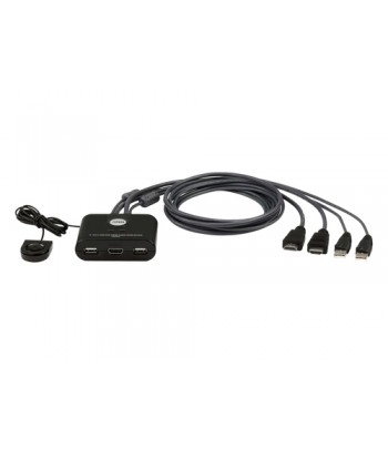 ATEN 2-Port USB FHD HDMI-kabel KVM schakelaar